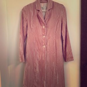 Vintage pink velvet coat. Petite size 10